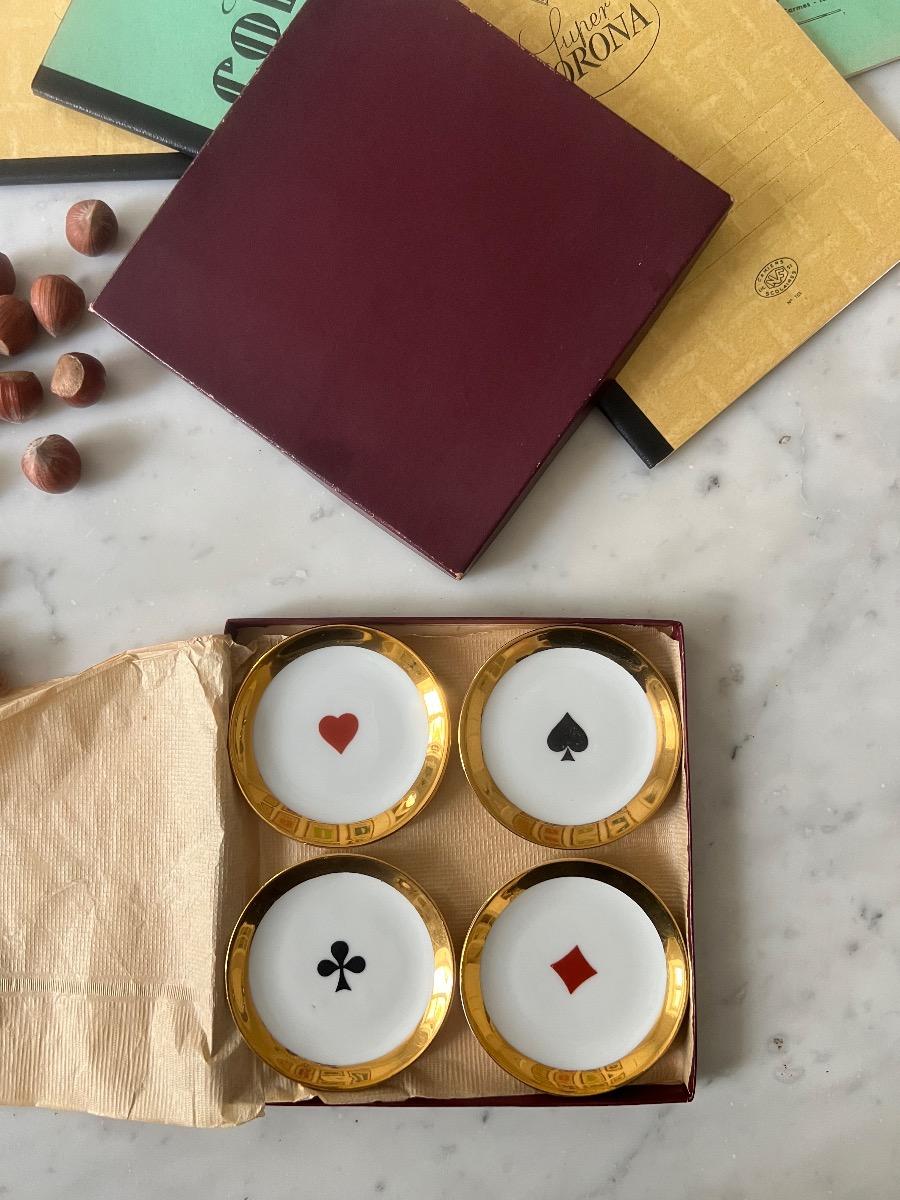 Set 4 coupelles porcelaine Limoges 1960