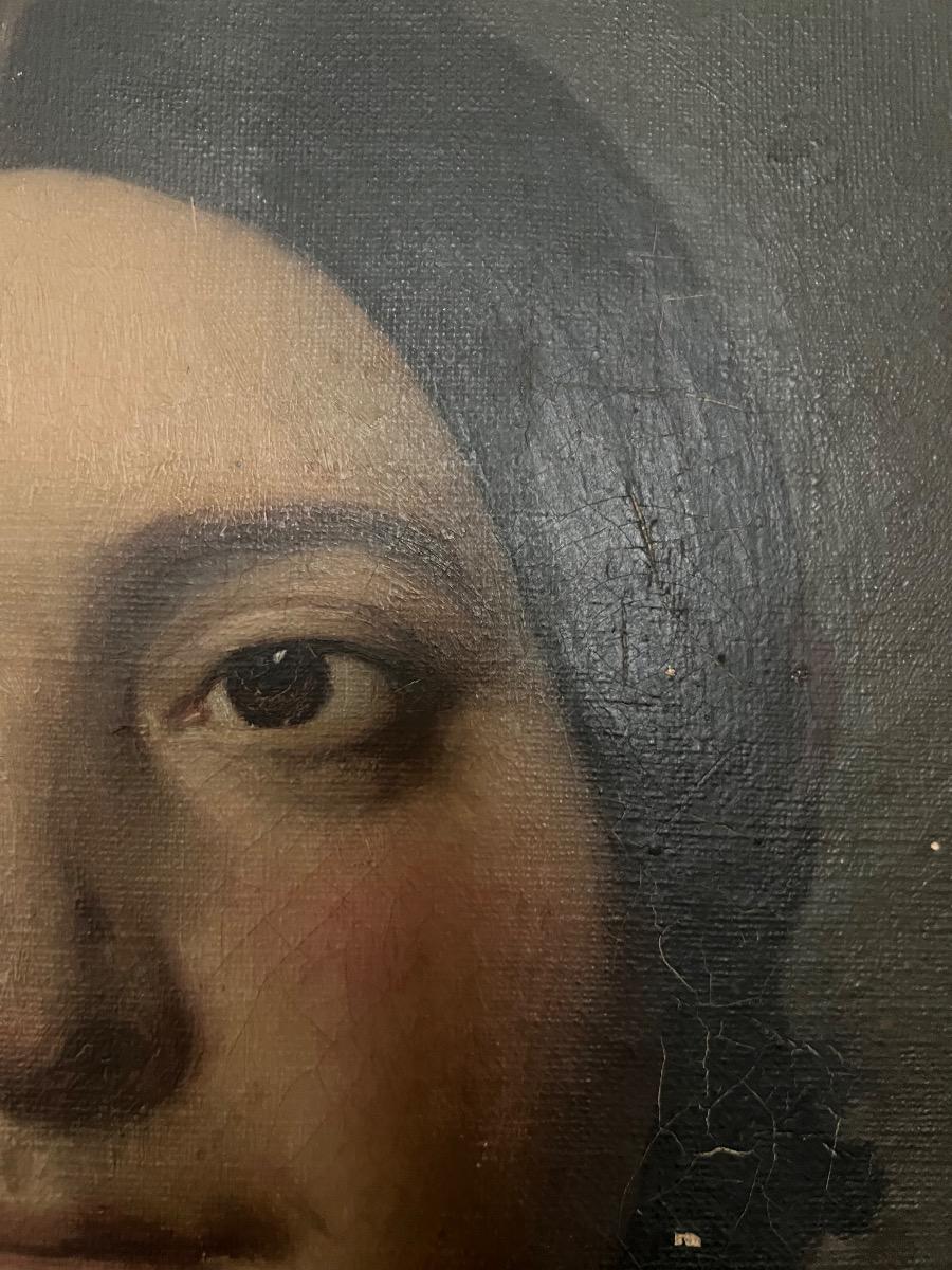 Huile sur toile XIXème portrait