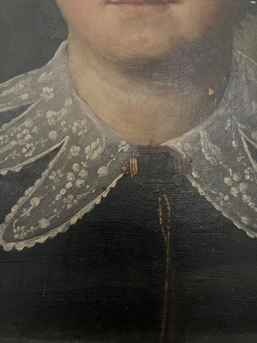 Huile sur toile XIXème portrait