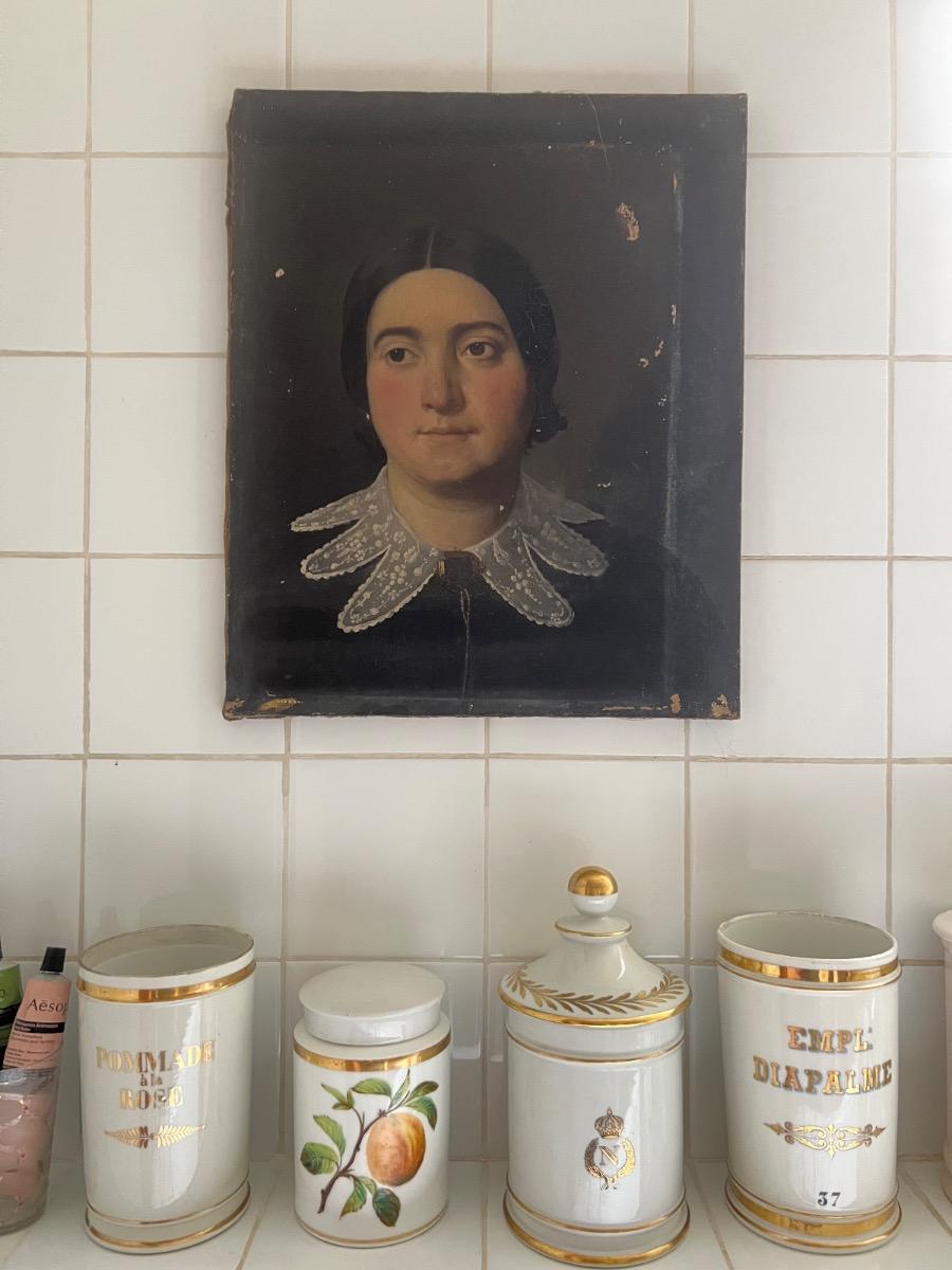 Huile sur toile XIXème portrait