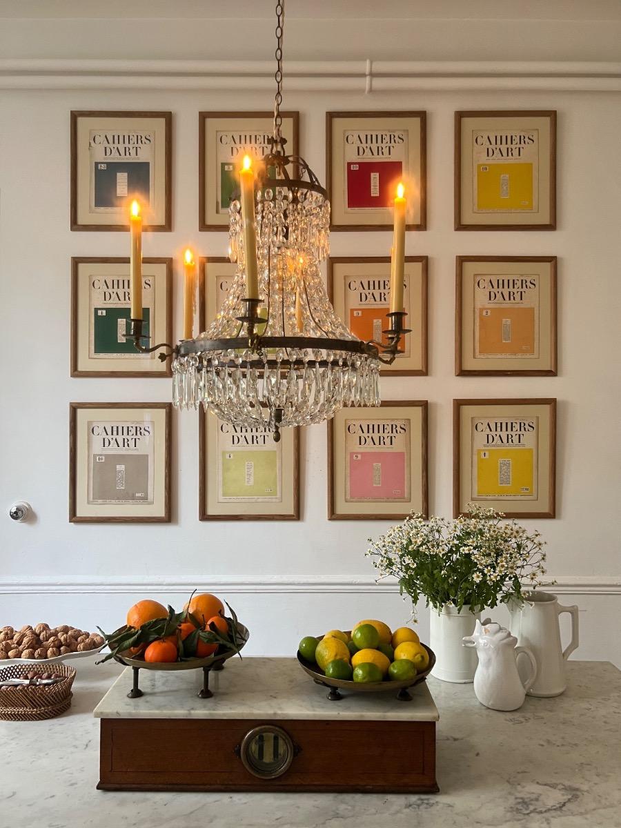 Balance noyer, marbre, cuivre 1880