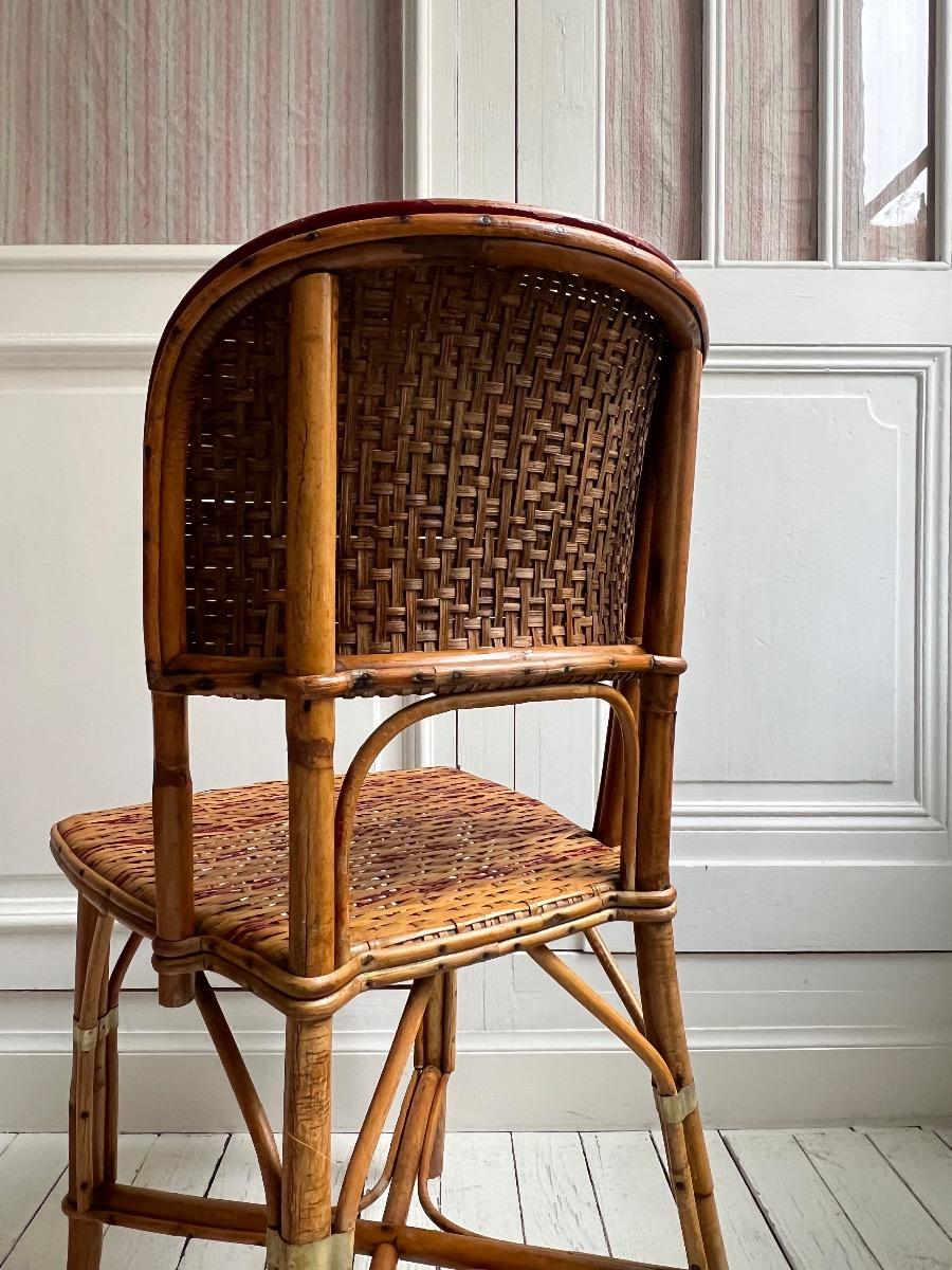 Paire de chaises rotin 1920