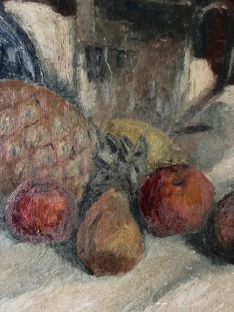 Nature morte, huile sur toile marouflée sur panneau, 1880