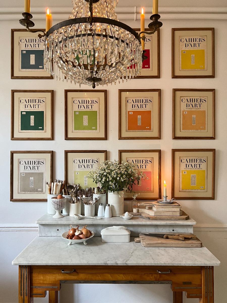 Comptoir de boucher marbre 1940