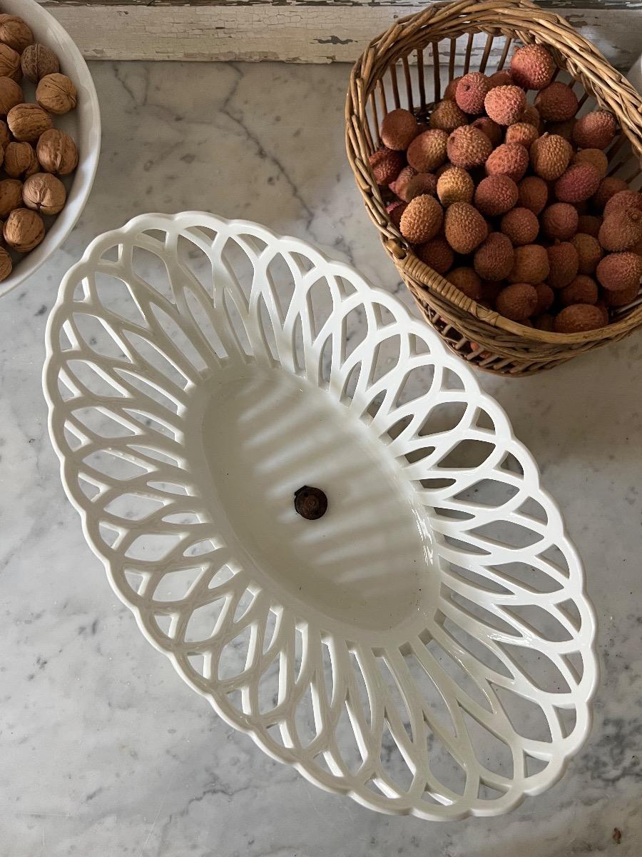 Large coupe oblongue XIXème Vieux Paris