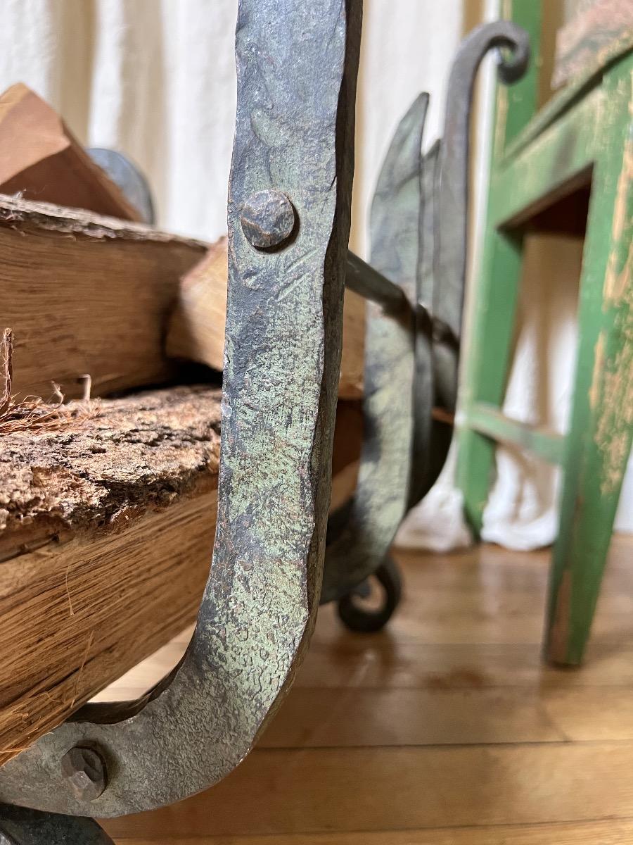 Berceau à bûches fer forgé 1920