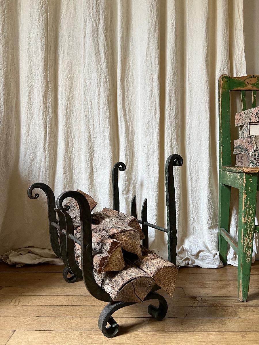 Berceau à bûches fer forgé 1920