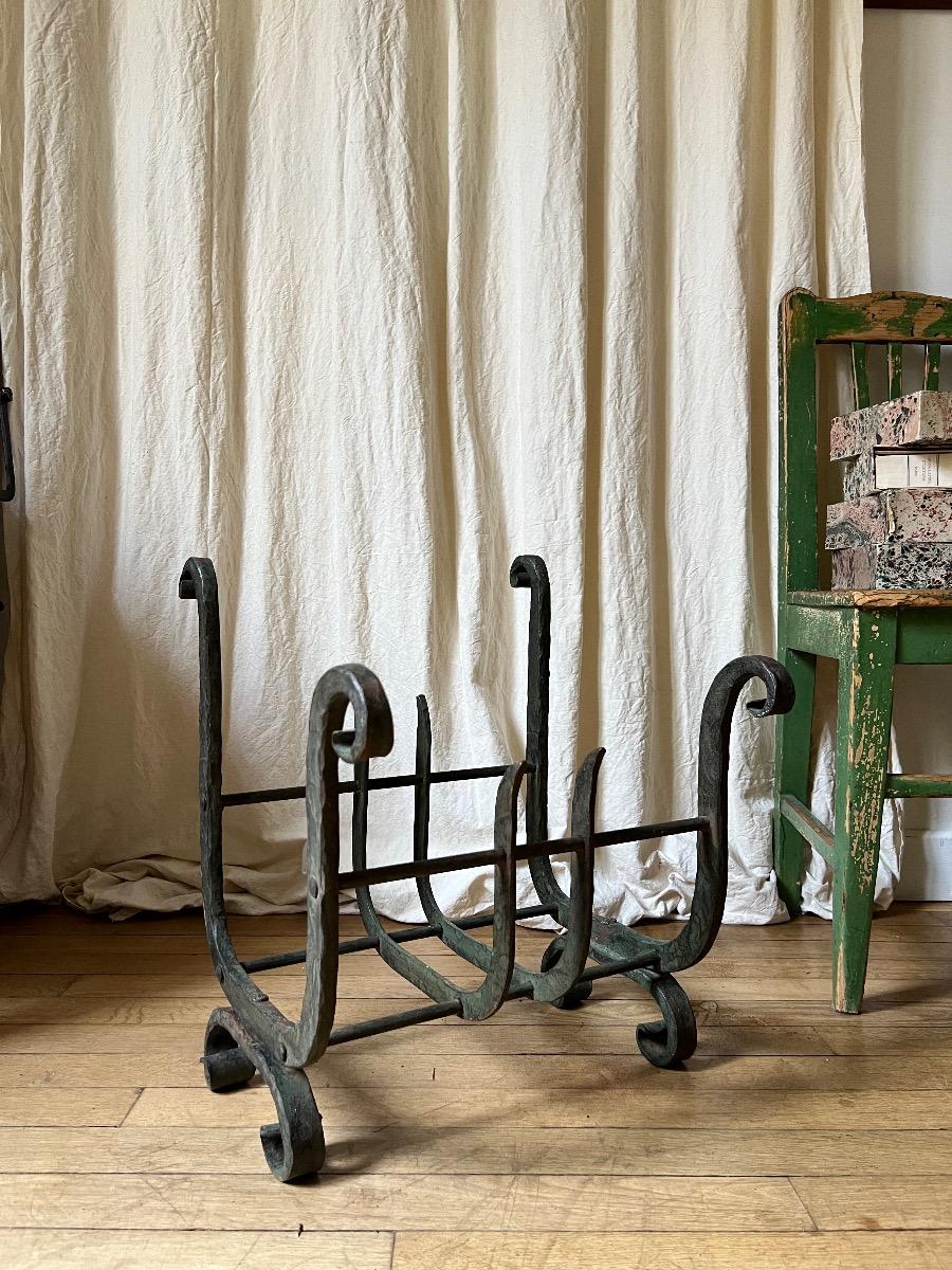 Berceau à bûches fer forgé 1920