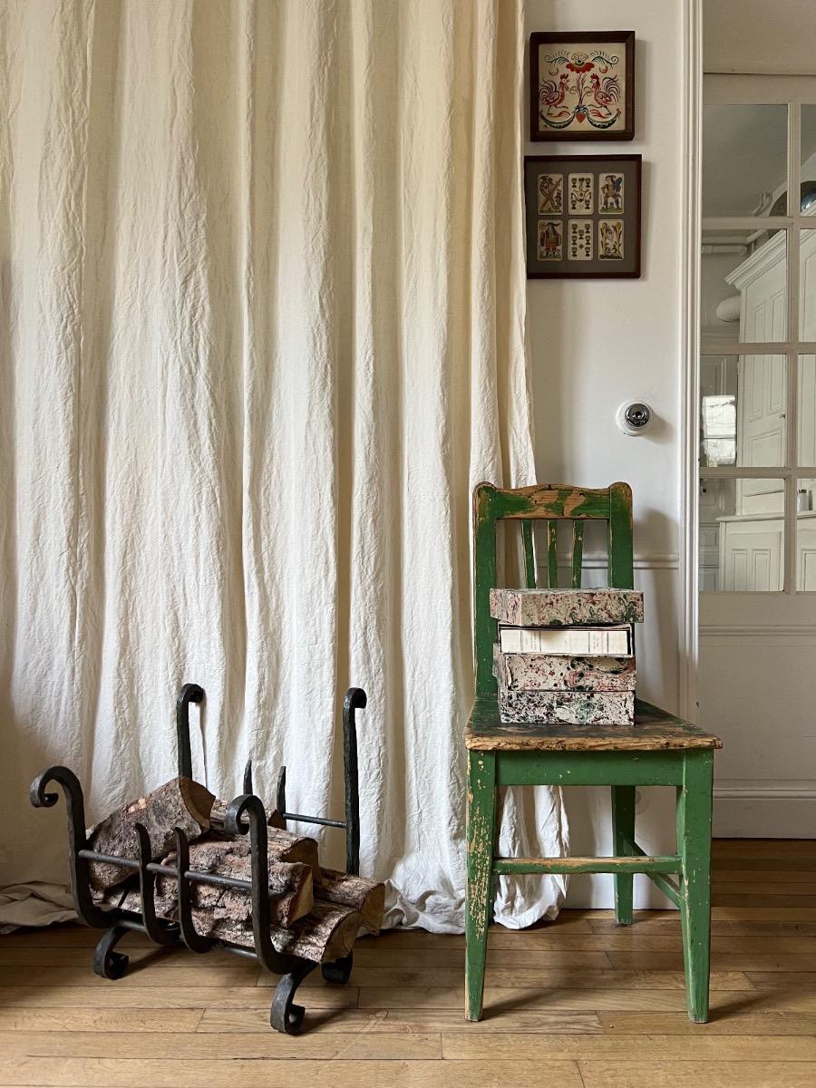 Berceau à bûches fer forgé 1920