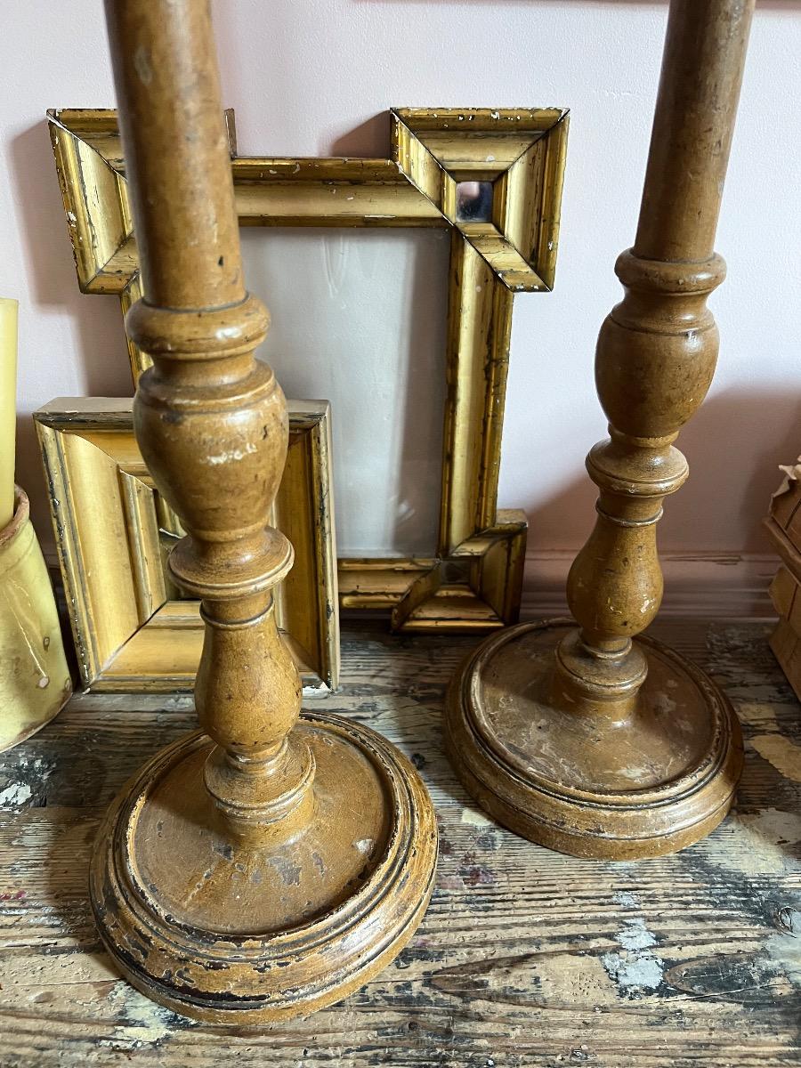 Paire de pique-cierges XIXème