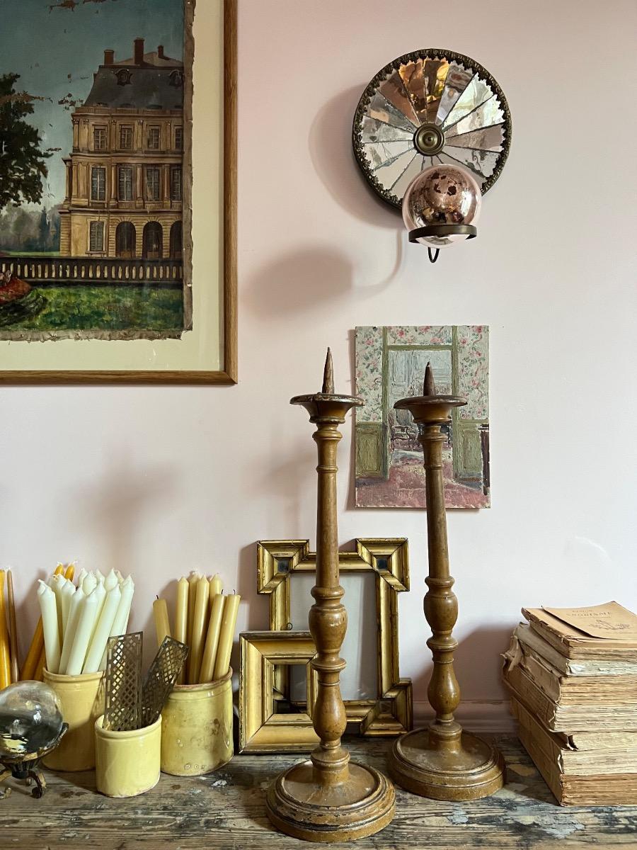 Paire de pique-cierges XIXème