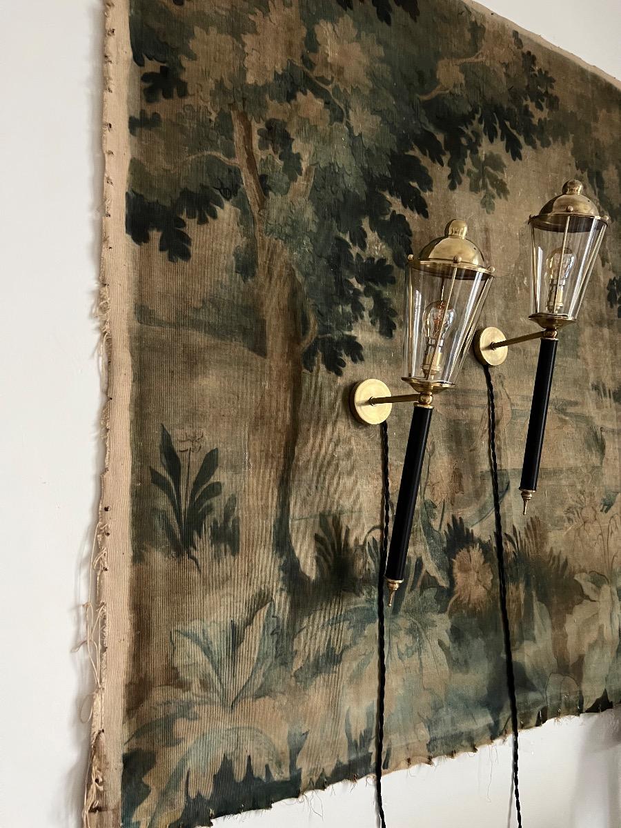 Paire d’appliques torchères Maison Roche