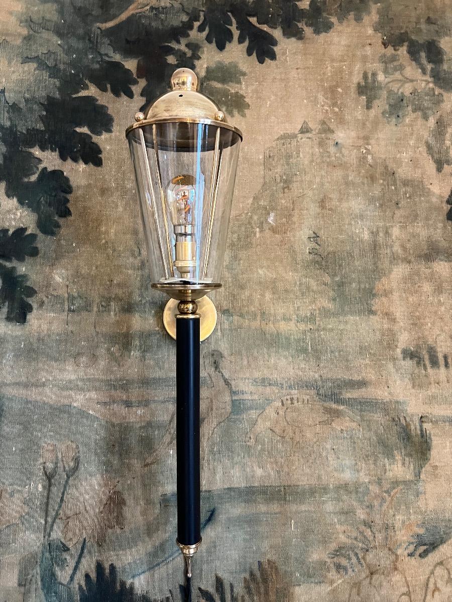 Paire d’appliques torchères Maison Roche