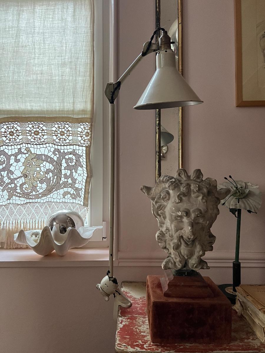 Faune XIXème, plâtre sur socle marbre