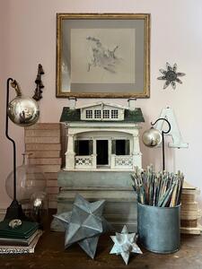 2 objets de maîtrise polyèdres zinc XIXème