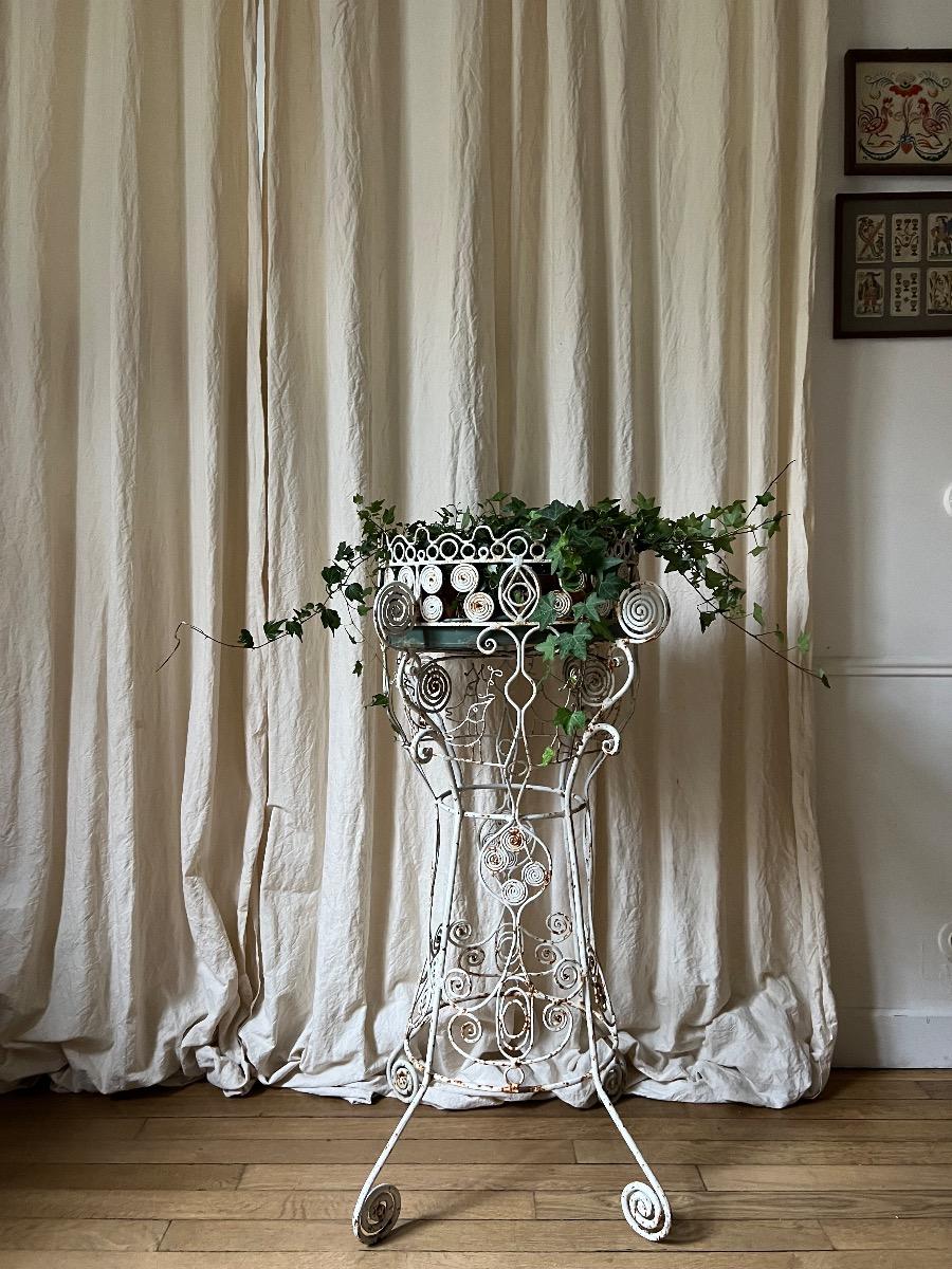 Jardinière métal peint 1950