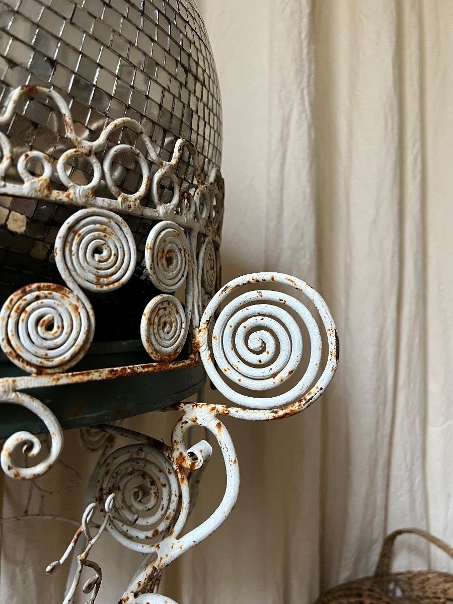 Jardinière métal peint 1950