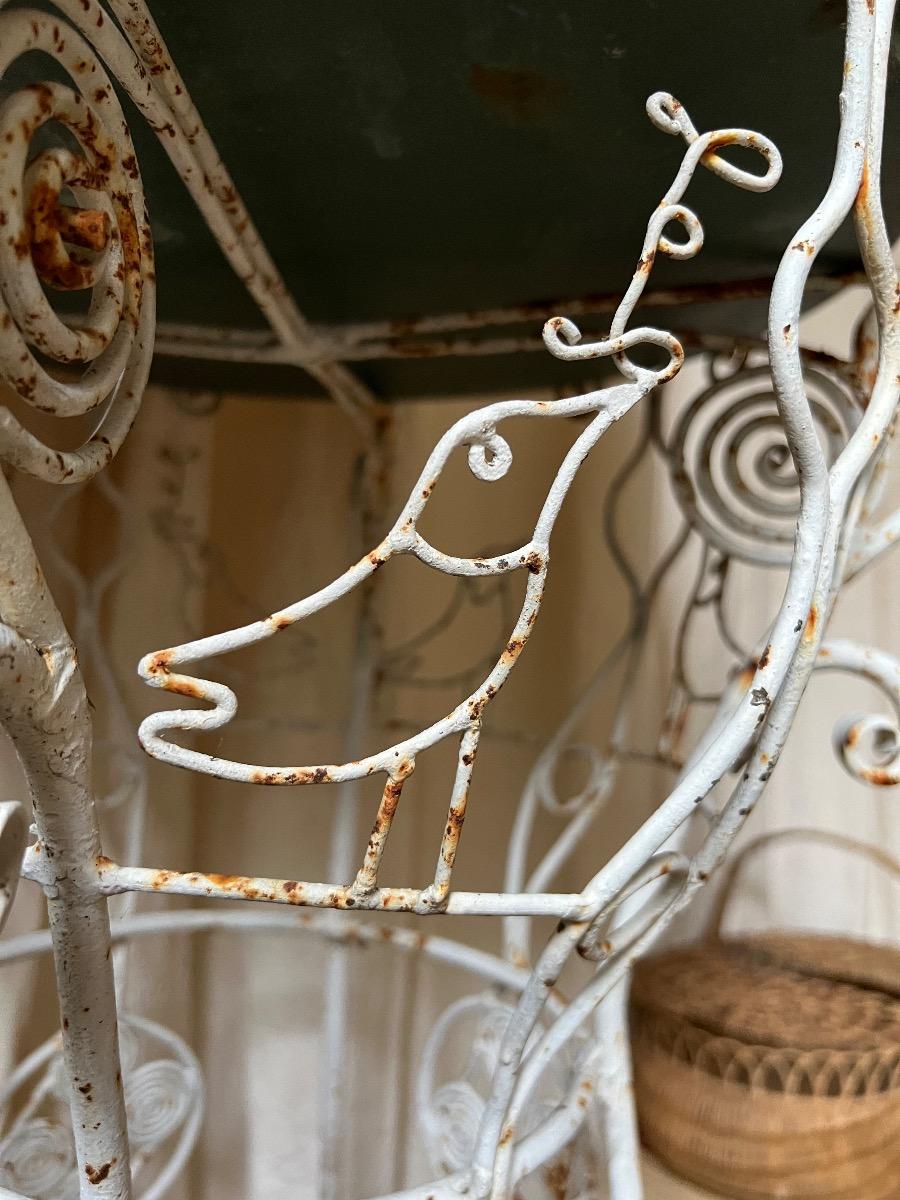 Jardinière métal peint 1950