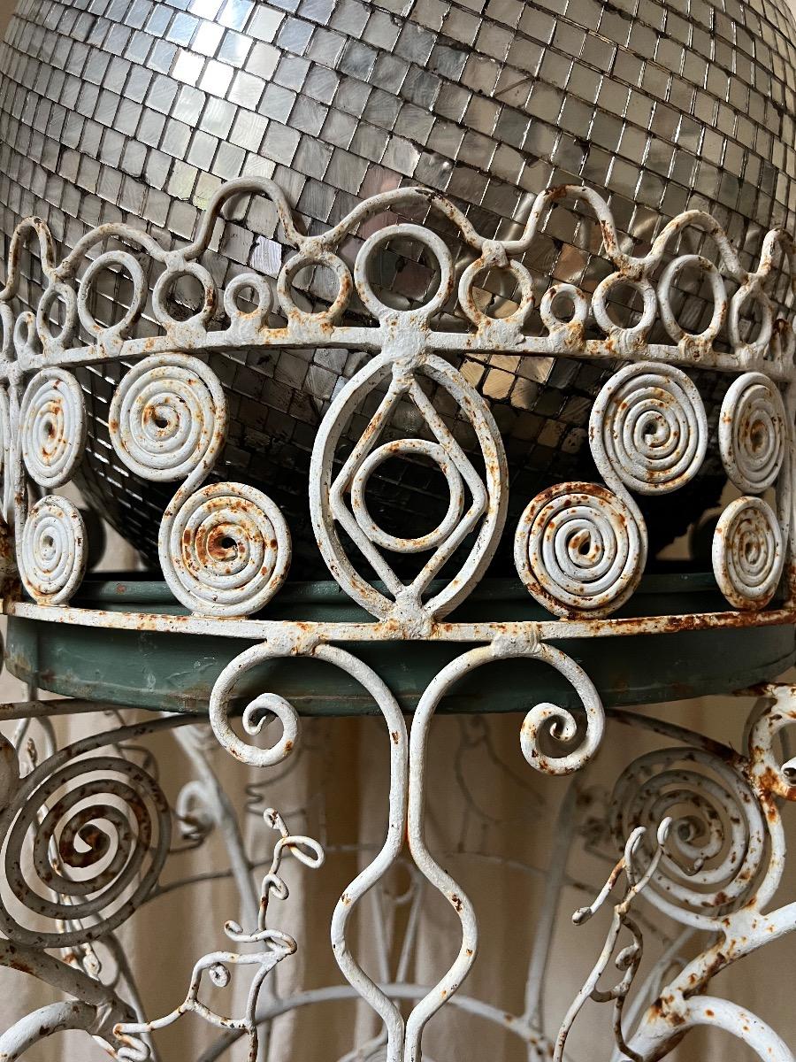 Jardinière métal peint 1950