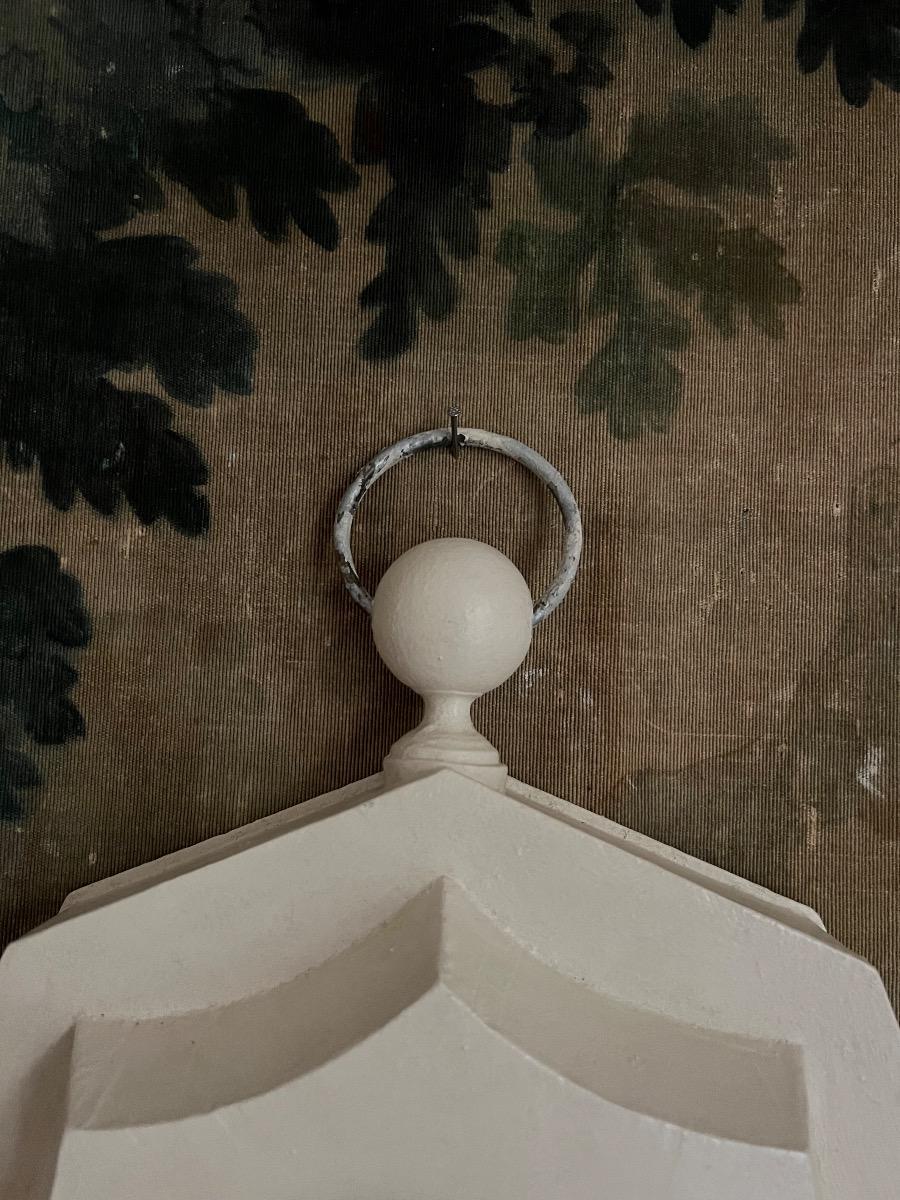 Horloge XIXème tôle peinte et bronze