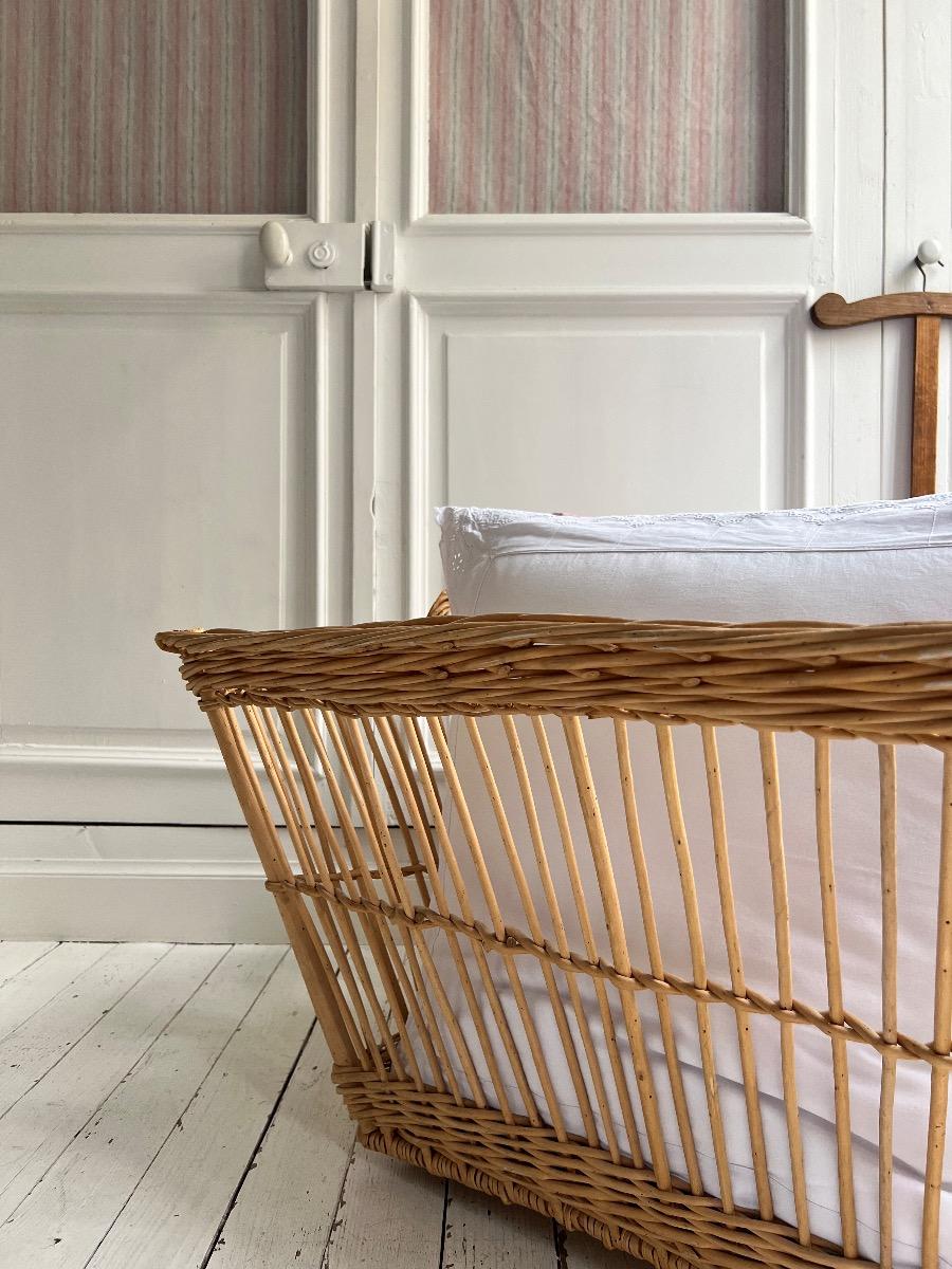 Grande corbeille osier 1940