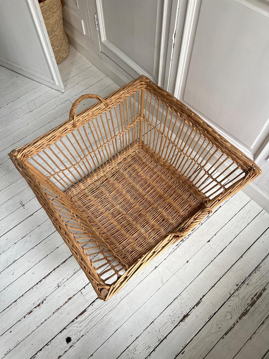 Grande corbeille osier 1940