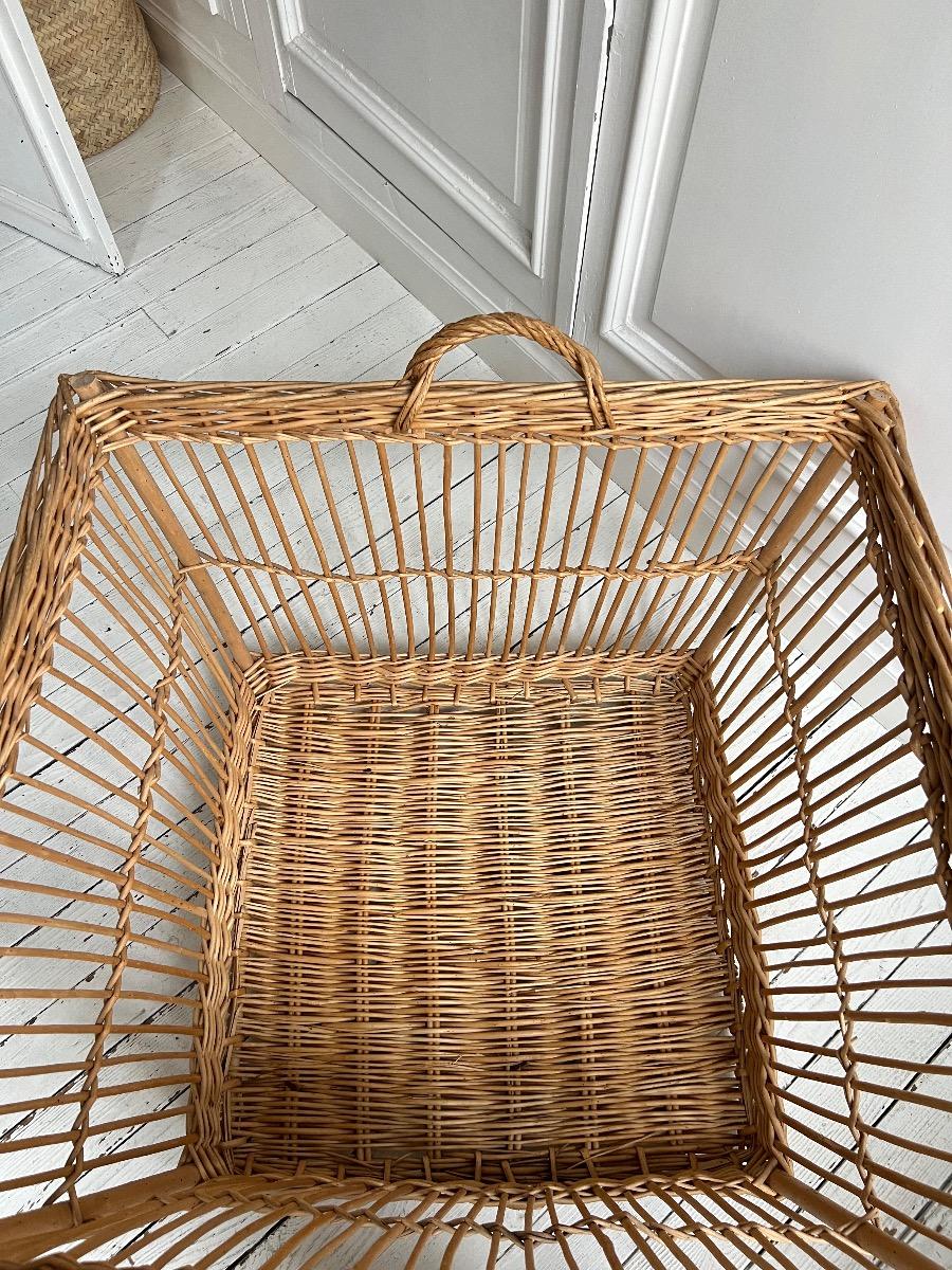 Grande corbeille osier 1940