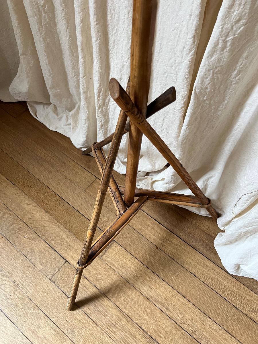 Cage à oiseaux suspendue bambou 1950