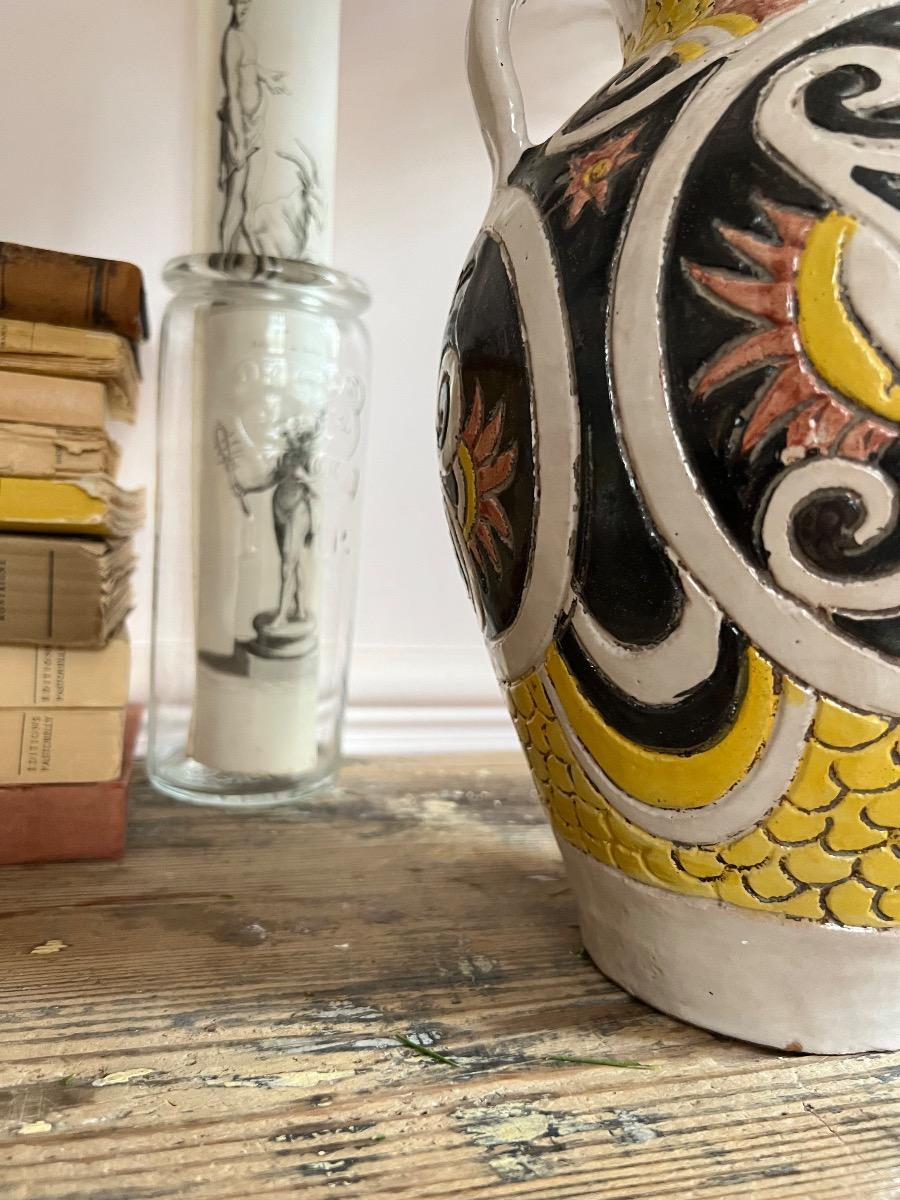 Paire de vases amphores, céramique, 1960