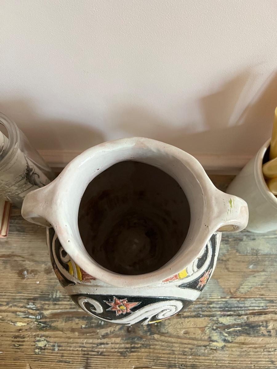 Paire de vases amphores, céramique, 1960