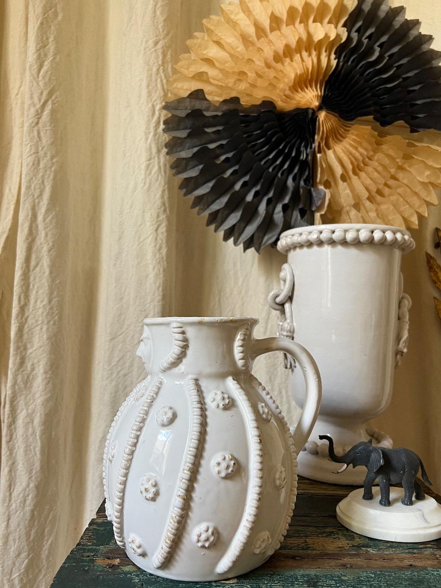 Pichet Émile Tessier/Faïence de Malicorne 1950