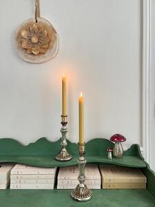 Paire de bougeoirs XIXème verre mercure