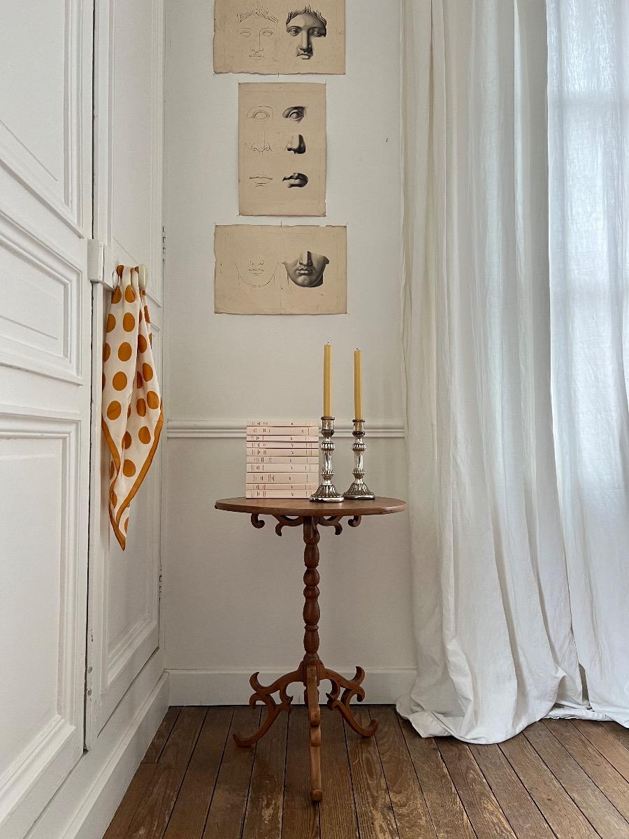 Guéridon merisier 1900