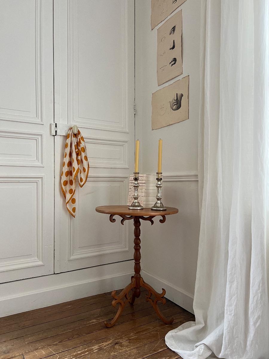 Guéridon merisier 1900