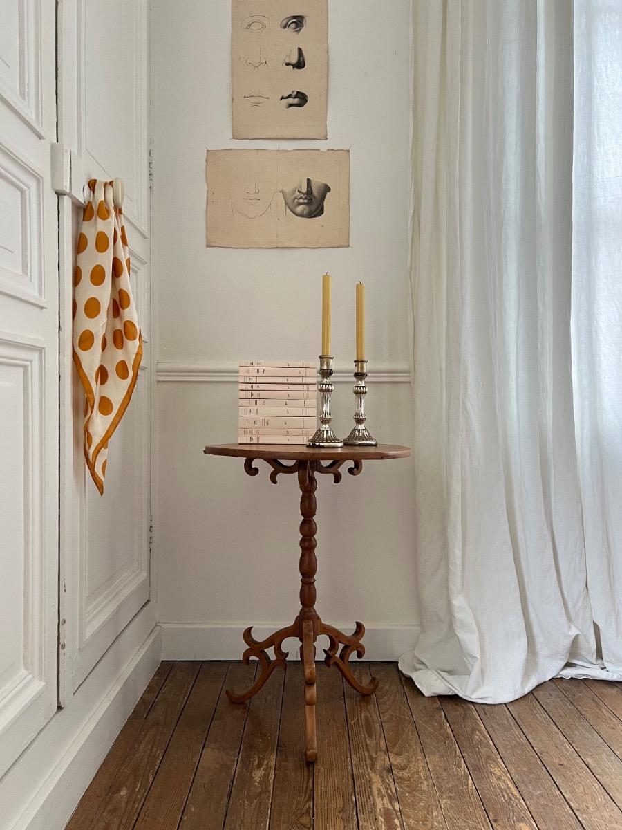 Guéridon merisier 1900