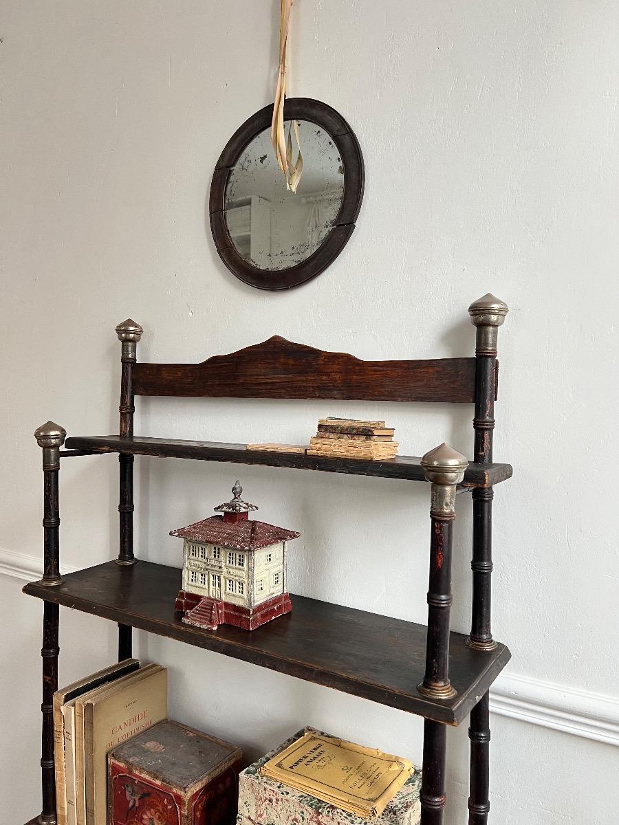 Bibliothèque XIXème bois façon bambou