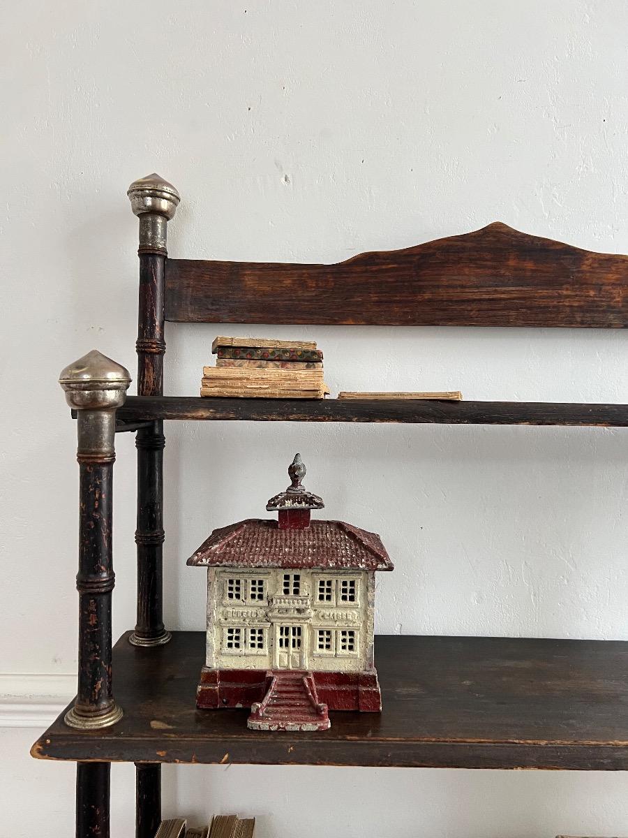 Bibliothèque XIXème bois façon bambou