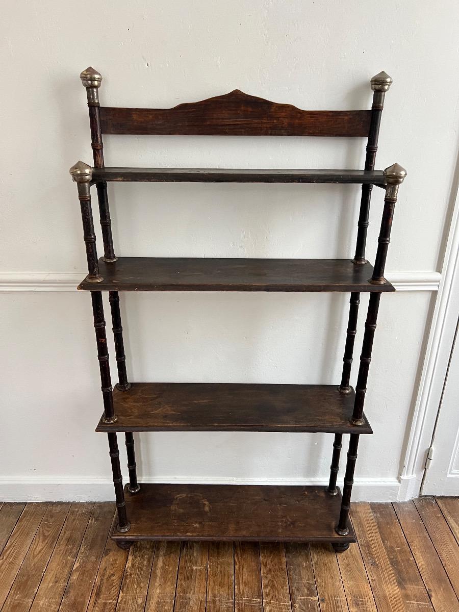 Bibliothèque XIXème bois façon bambou