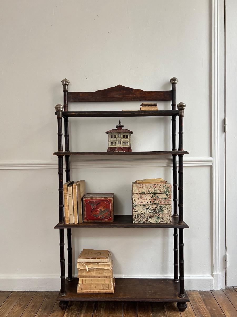 Bibliothèque XIXème bois façon bambou