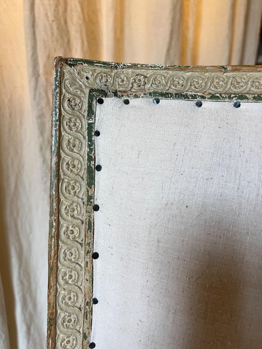 Bergère XVIIIème LXVI retapissée lin