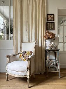 Bergère XVIIIème LXVI retapissée lin