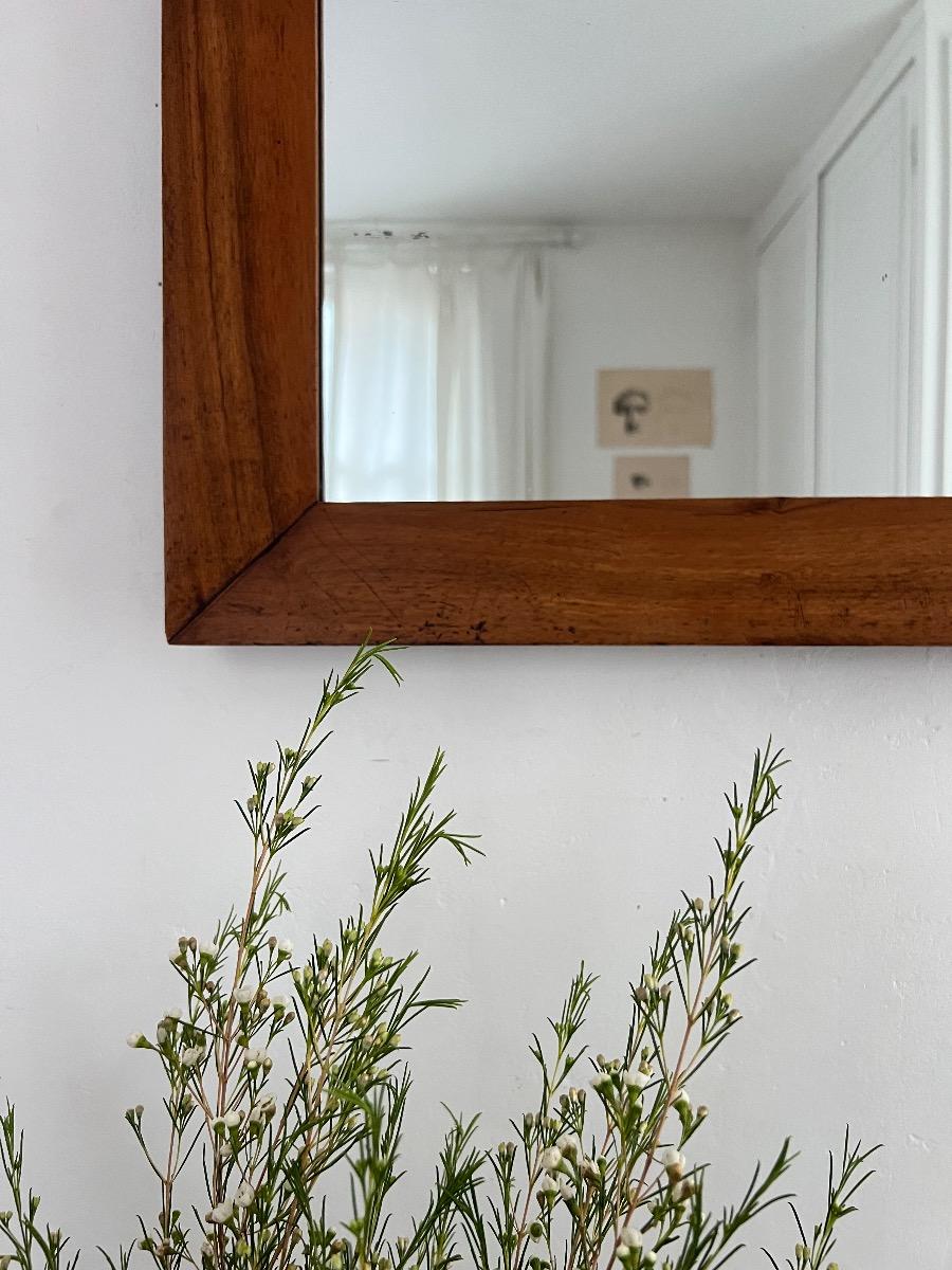 Miroir mercure XIXème noyer