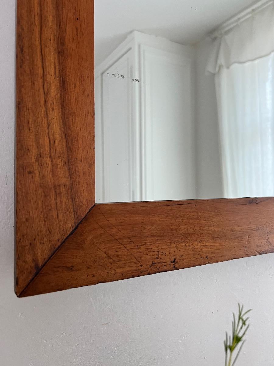 Miroir mercure XIXème noyer