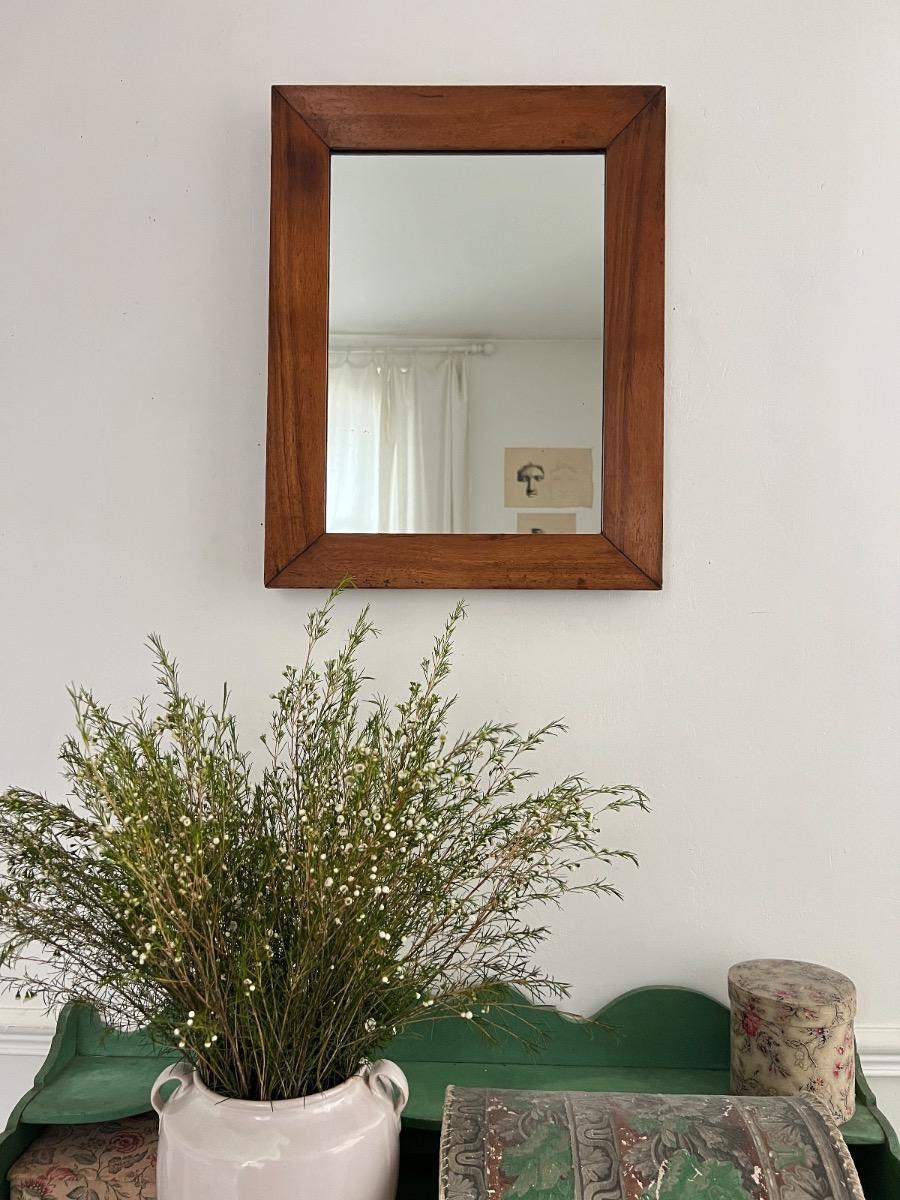 Miroir mercure XIXème noyer