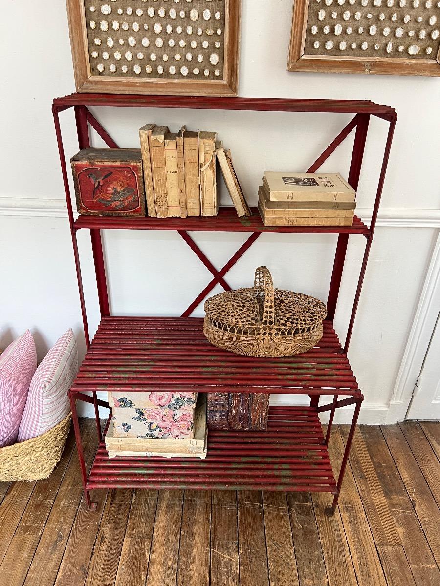 Étagère métal patine d’origine 1940