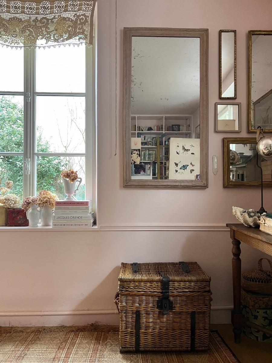 Coffre osier et métal 1880