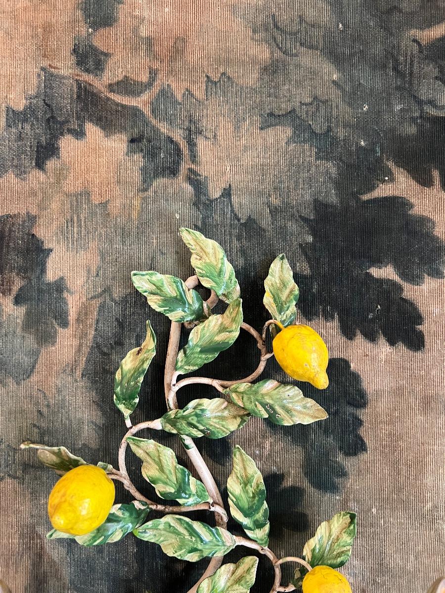 Paire d’appliques métal peint 1950