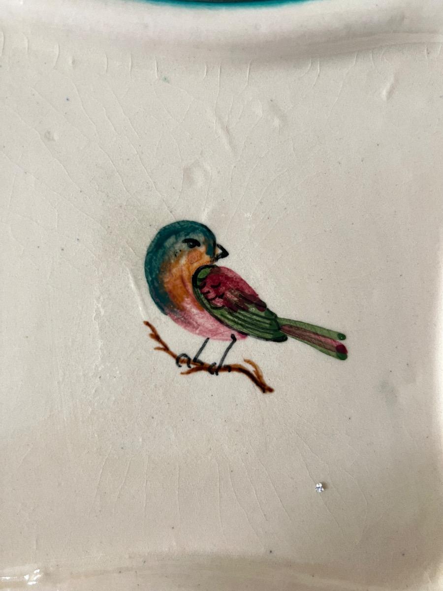 Service 6 assiettes dessert céramique 1960