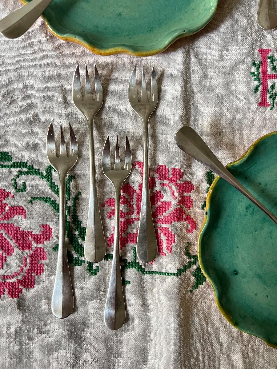 Service 12 fourchettes huîtres Christofle