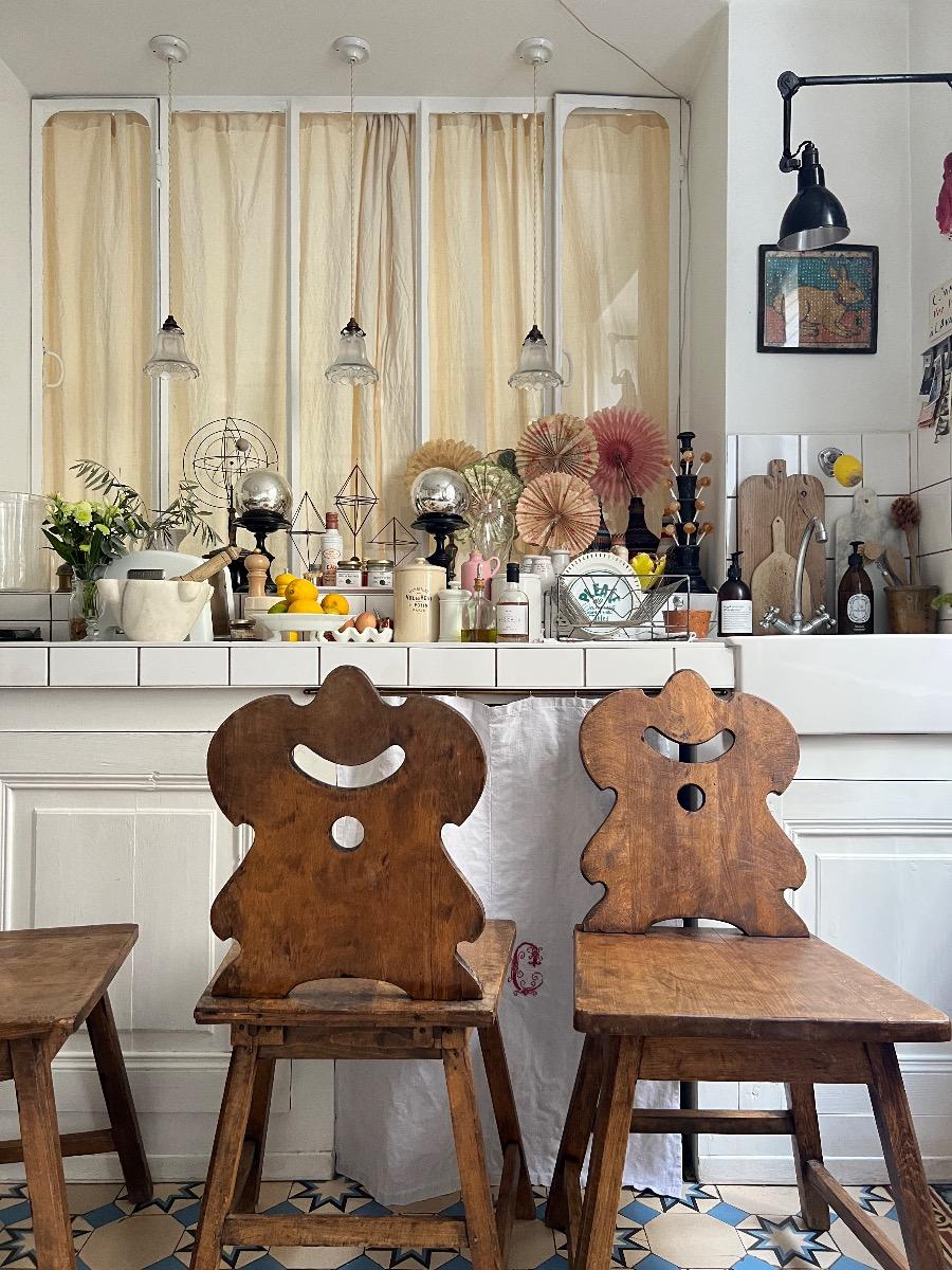 Suite de 4 chaises d’alpage 1960